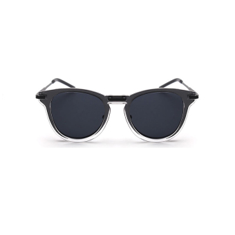 Mbulon Sunglasses Women Mirror Oval Sun Glasses Black Color Brand Design (Intl)