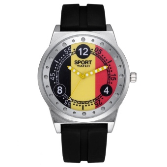 Fashion Retro Design Leather Band Analog Alloy Quartz Wrist Watch - intl