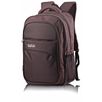Tas Ransel Laptop INFIC Brown - Pria & Wanita / Backpack Sekolah