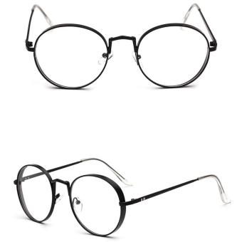 JINQIANGUI Glasses Frame Women Round Retro Titanium Eyewear Black Color Spectacle Frames for Nearsighted Glasses - intl
