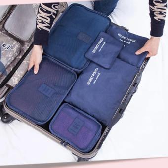 PROMO RAMADHAN - emyli Travel bag set 6in1 Tas Travel Bag in Bag Storage Baju Celana Koper Luggage
