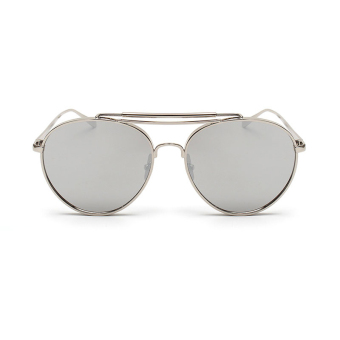 Women's Eyewear Sunglasses Women Mirror Aviator Sun Glasses Silver Color Brand Design