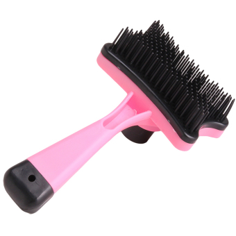 HengSong Pet Cat Dog Clean Remove Hair Massage Comb Fast and Easy to Use Pink - intl