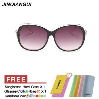 JINQIANGUI Sunglasses Women Butterfly Plastic Frame Sun Glasses Black Color Eyewear Brand Designer UV400 - intl