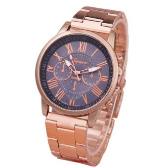 CE Geneva three steel strip watch double level fashion ladies watch fashion alloy watch fashion watch fashion single product couple fashion watch selling single product round dial rose gold watch black watch - intl