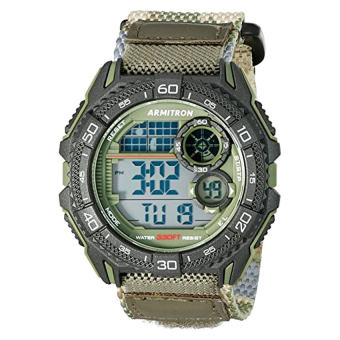 Armitron Sport Men's Quartz Resin and Nylon Fitness Watch, Color:Green (Model: 40/8329COG) (Intl)