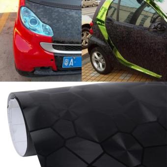 1.52m × 0.5m Car Water Cube Texture Wrapping Auto Vehicle Change Color Sticker Roll Motorcycle Decal Sheet Tint Vinyl Air Bubble Free(Black) - intl