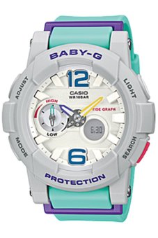 Casio Baby-G Women's Green Resin Strap Watch  BGA-180-3BDR