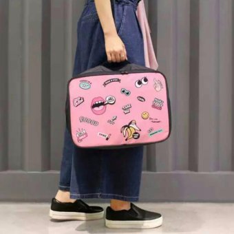 Lynx Tas Koper Jinjing Luggage Travel Organizer Bag Hand Carry - Pink