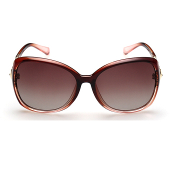 Sun Sunglasses Women Polarized Butterfly Sun Glasses Brown Color Brand Design (Intl)