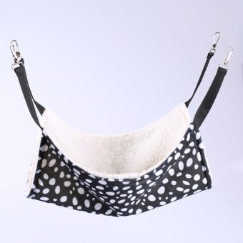Hot Sale Nice&Warm Cat Bed Pet Hammock For Pet Cat Rest & Cat House Soft And Comfortable Cat Ferret Cage(Black and White Dot) - intl