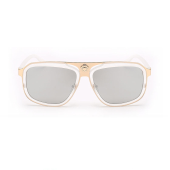 Men's Eyewear Sunglasses Men Square Sun Glasses Mirror Silver Color Brand Design High Quality