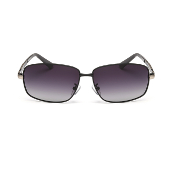Sunglasses Polarized Men Mirror Rectangle Sun Glasses Grey Color Brand Design (Intl)