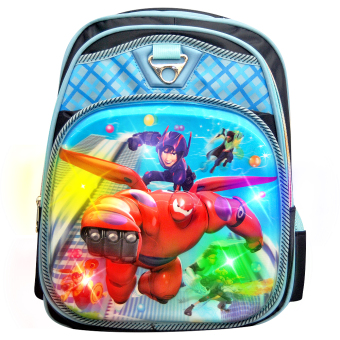 Big Hero 6 Tas Sekolah Anak Backpack/Ransel SD Karakter 3D Dengan Lampu / With Lamp Lucu Berkualitas SB 902 BMX - Darkblue