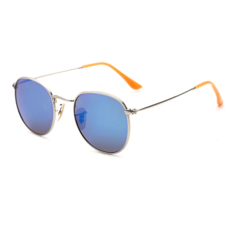 Men's Eyewear Sunglasses Men Mirror Square Sun Glasses BlueSilver Color Brand Design (Intl)