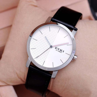 Brand Eyki New Women Causal Leather Quartz Watch ( White )
