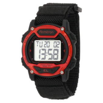 Armitron Sport Unisex 457004RED Silver-Tone and Red Accented Chronograph Digital Watch (Intl)