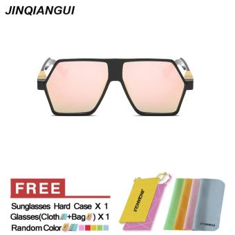 JINQIANGUI Sunglasses Women Irregular Plastic Frame Sun Glasses Pink Color Eyewear Brand Designer UV400 - intl