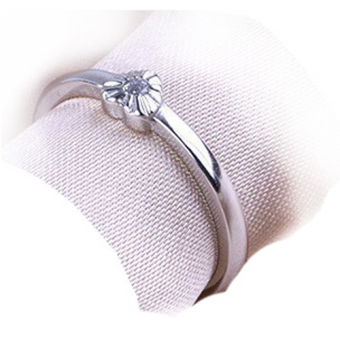 Cincin Pasangan / Men And Woman Heart Shaped Couple Ring Korean Version for Female - White