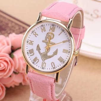 CE Rome digital gold anchor watch female models Geneva ladies watch Europe and the United States selling fashion single product watch selling single product round dial Pink strap pattern dial - intl