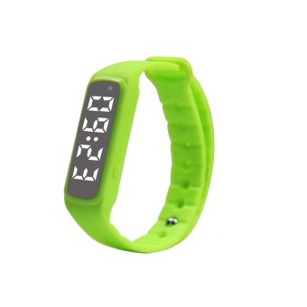 coconie New CD5 3D LED Calorie Pedometer Sport Smart Bracelet Wrist Watch(Green) (Green)-intl
