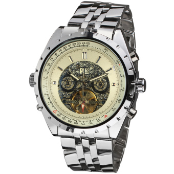 Jargar Men Mechanical Dress Watch Tourbillon Automatic Wristwatch with Gift Box JAG212M4S1 (Yellow)