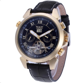 (Import) Jargar Automatic Mechanical Movement with Black Leather Strap Gift Box JAG922TG06