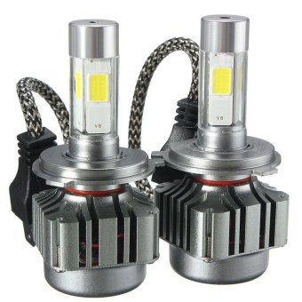 80W COB LED headlight Kit H4 Hi/Lo beams 6000K White XENON Bright - intl