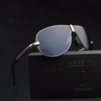 AAA hd polarized pilot men car driving sunglasses 8490(silver) - intl