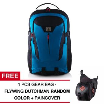 Gear Bag - Fantastic Blue Tas Laptop Backpack + Raincover + FREE Gear Bag Flywing Dutchman ( RANDOM COLOR )