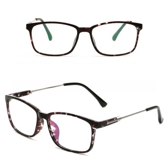 JINQIANGUI Fashion Glsses Frame Rectangle Glasses Grey Frame Glasses Plastic Frames Plain for Myopia Women Eyeglasses Optical Frame Glasses - intl