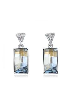 HKS HKS88211Qs Successively Cubic Austria Crystal Earrings Crystal Blue Phantom (Intl)
