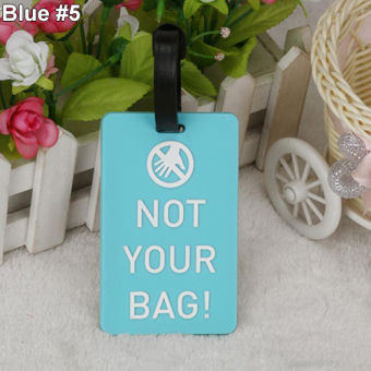 Bluelans Suitcase Luggage Tags Name ID Address Holder Identifier Label (Blue 5) - intl