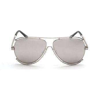 Sunglasses Women Aviator Sun Glasses Silver Color Brand Design