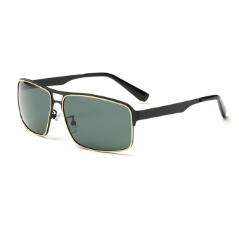 Mbulon Women Sunglasses Polarized Mirror Rectangle Sun Glasses Green Black Color Brand Design (Intl)