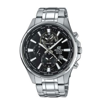 Casio Watch EDIFICE Chronograph Silver Stainless-Steel Case Stainless-Steel Bracelet Mens NWT + Warranty EFR-304D-1A