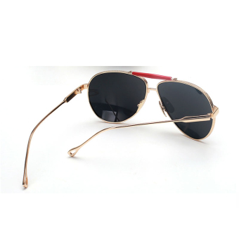Mbulon Women Sunglasses Mirror Aviatorr Sun Glasses BlackGold Color Brand Design (Intl)