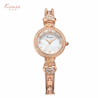 Kimio original brand watches women luxury brand Rhinestones crystal heart design ladies bracelet quartz-watch - intl