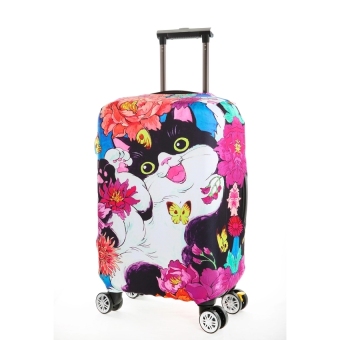 FLORA Stretchable Elasticy 22-24 inch Waterproof Suitcase Luggage Cover to Travel- Tabby Cat - intl