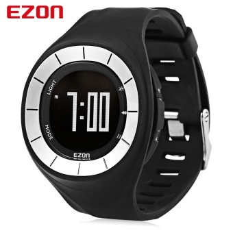 EZON T028 Male Digital Watch Pedometer Calories Alarm Stopwatch Professional Running Sport Wristwatch (Black) - intl