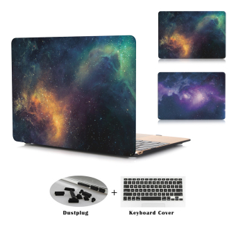 JUSHENG Pro 13.3 Retina 3in1 New Art Fashion Image Series Ultra Slim Light Weight Rubberized Hard Case & Keyboard Cover &Dust Plug Snap-On Hard Cover for MacBook Pro 13 inch Retina (Model: A1425/A1502) - Neblua02