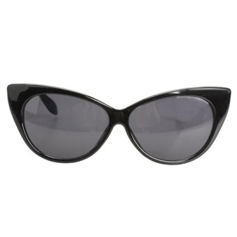 Vienna Linz Retro Cat Eye Style Sunglasses - Hitam