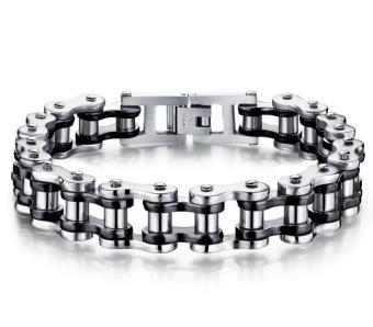 Wheel Gear Men’s Bracelet High-end Multi-layer Texture Fashion Accessories Party Show Hip-hop Punk Bracelets Performance Titianium Stainless Steel Bracelet for Men 21.5cm - intl