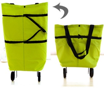 Best Tas Troli 01 Lipat Troly Shopping Foldable Trolley Bag Cart - Hijau