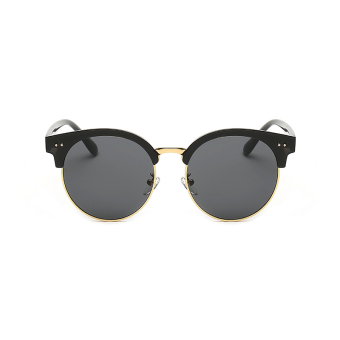 Sunglasses Polarized Men Mirror Cat Eye Sun Glasses Grey/Black Color Brand Design