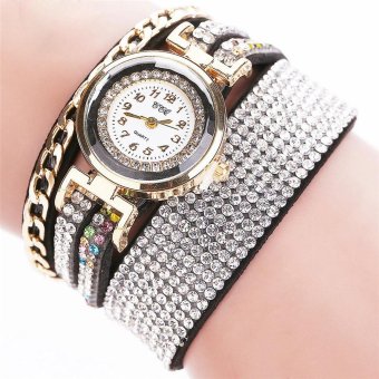 CCQ Brand Vintage Leather Bracelet Watch Women Wristwatch Quartz - intl