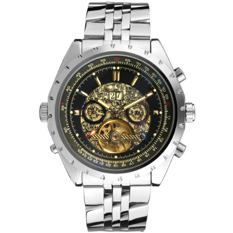 (Import) Jargar Automatic Dress Watch with Black Stainless Steel Gift Box JAG212M3S2 Black