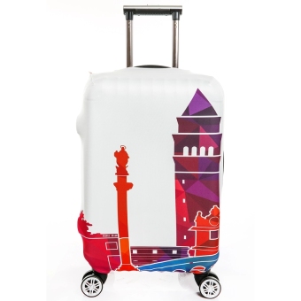 FLORA Stretchable Elasticy 18-20 inch Waterproof Stretchable Suitcase Luggage Cover to Travel- building