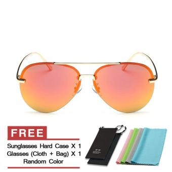 Sunglasses Polarized Men Mirror Sun Glasses Orange Color Brand Design (Intl)
