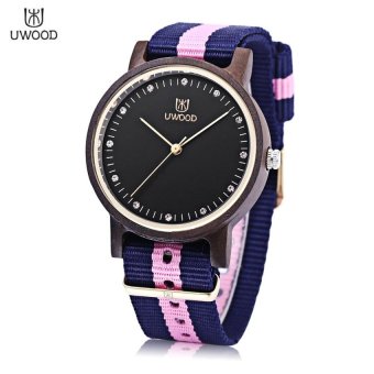 MiniCar UWOOD UW - 1006 Female Wooden Quartz Watch Japan MovtArtificial Diamond Dial Wristwatch #1(Color:#1) - intl